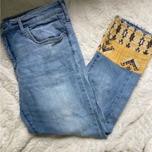 Pilcro and the letterpress jeans with yellow hem detail